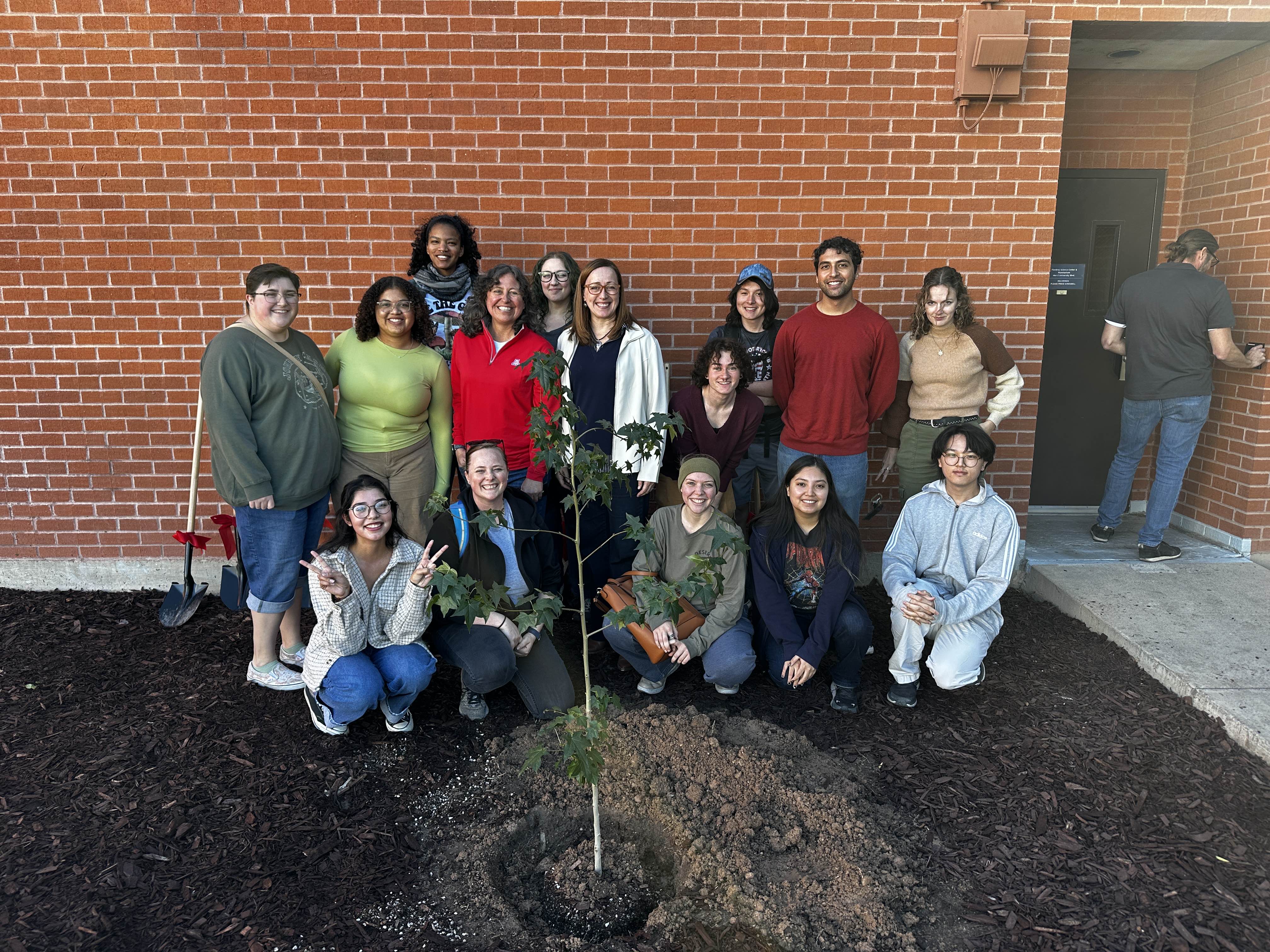 PLS235 Students at Moon Tree Planting Event