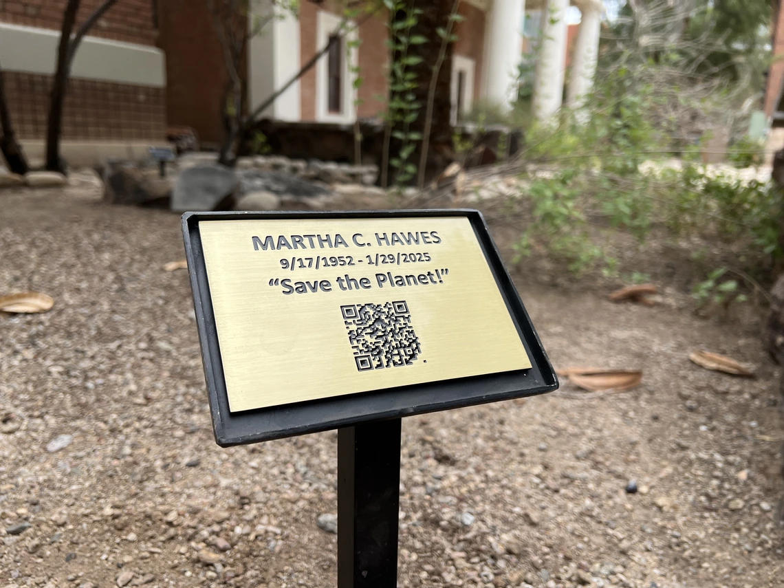 Martha Hawes Plaque